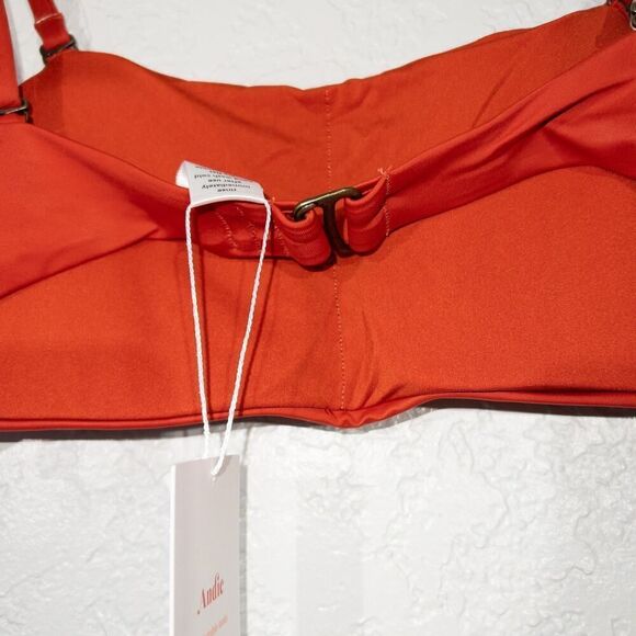 NWT Andie Chili Pepper Red Bora Bora Strapless Swimsuit Top Size Large - Picture 5 of 7